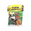 Farm animals decoration set with cows, sheep, donkey, goat and paddock prop for decoration