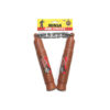 Toy ninja nunchuck props with brown plastic handles and silver plastic chain