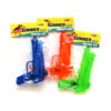 Water uzi gun in clear plastic in assorted colours of blue, orange, and green
