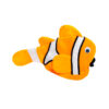 Novelty Nemo clownfish hat with googly eyes and in orange colour with black and white stripes
