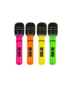 Inflatable Neon Microphone Assorted 40cm