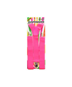 Neon suspenders in pink colour