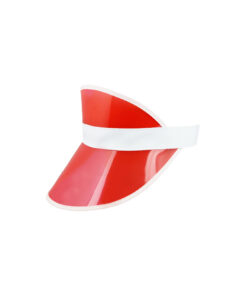 Alternative view of Red Transparent Plastic Visor
