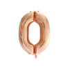 Rose gold foil balloon in number "0" design