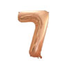 Rose gold foil balloon in number "7" design