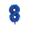 Royal blue foil balloon in number "8" design