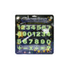 Glow in the dark numbers and symbols decoration