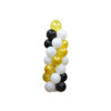 Gold, black, and white latex balloon column kit coming in height of 1.5m