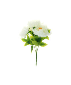 White 5 Head Peony 44cm
