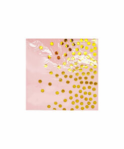 Pink With Gold Dots Large Napkins 20pc