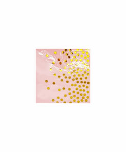 Pink With Gold Dot Small Napkin 20pc