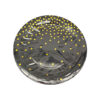 Black paper plate with gold dots in size of 9inch coming in pack of 12 pieces