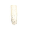 Disposable paper cups in white colour with silver dots coming in pack of 20 pieces