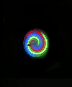 Glow in the dark gyro spinning top in red, blue, and green colour in pack of 1