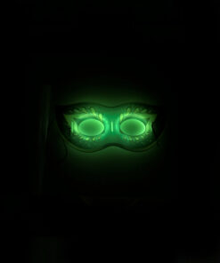 Glow in the dark butterfly masquerade mask in green colour coming in pack of 1