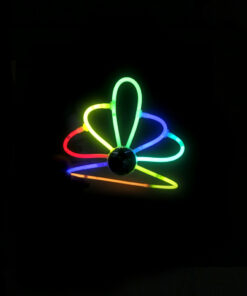 Glow in the dark crown in green, purple, red, yellow, and orange colour
