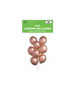 Alternative view of Rose Gold Chrome Latex Balloons 12inch 8pk