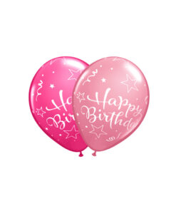 Mixed Pink Happy Birthday Latex Balloons 12inch 10pk