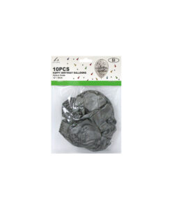 Alternative view of Silver Happy Birthday Latex Balloons 12inch 10pk