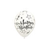 White Happy Birthday Latex Balloons 12inch 10pk