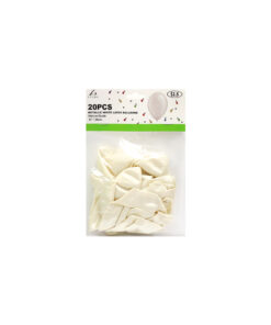 Alternative view of White Metallic Latex Balloons 12inch 20pk