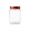 Glass Storage Jar With Copper Lid 9x9x14.6cm