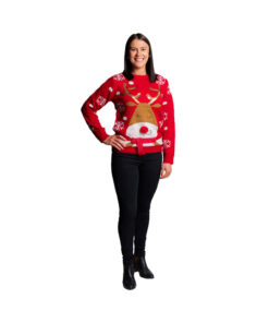 Xmas Jumper Reindeer Lady