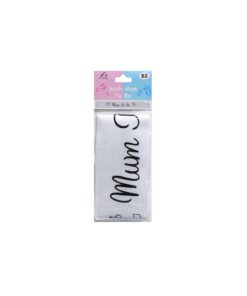 White Mum To Be Sash