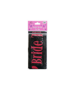 Black Bride To Be Party Sash