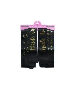Black Hens Party Sashes Set 6pcs