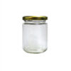 Glass Storage Jar With Gold Lid 6.9x6.9x9.5cm