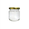 Glass Storage Jar With Gold Lid 6.8x6.8x8cm