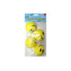 Yellow smiley emoji stress balls in pack of 4