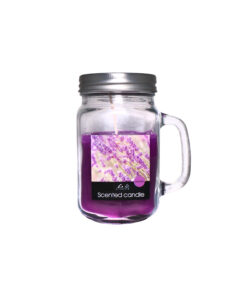 Lavender Scented Candle In Glass Jar