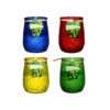 Citronella Candle In Big Flower Glass Assorted