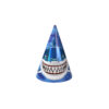 Iridescent shark paper party hats in pack of 12