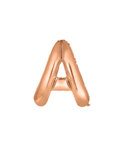 Rose gold foil balloon in letter "A" design