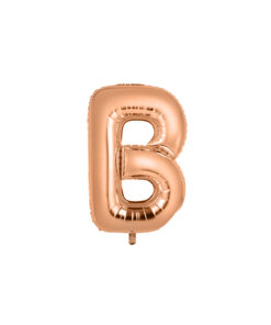 Rose gold foil balloon in letter "B" design