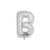 Silver foil balloon in letter "B" design
