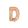 Rose gold foil balloon in letter "D" design