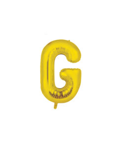 Gold foil balloon in letter "G" design