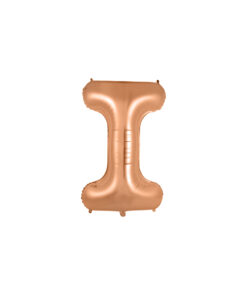 Rose gold foil balloon in letter "I" design
