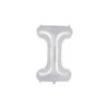 Silver foil balloon in letter "I" design
