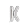 Silver foil balloon in letter "K" design