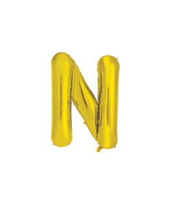 Gold foil balloon in letter "N" design