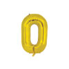 Gold foil balloon in letter "O" design