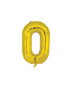 Gold foil balloon in letter "O" design