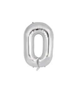 Silver foil balloon in letter "O" design