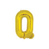 Gold foil balloon in letter "Q" design