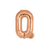 Rose gold foil balloon in letter "Q" design